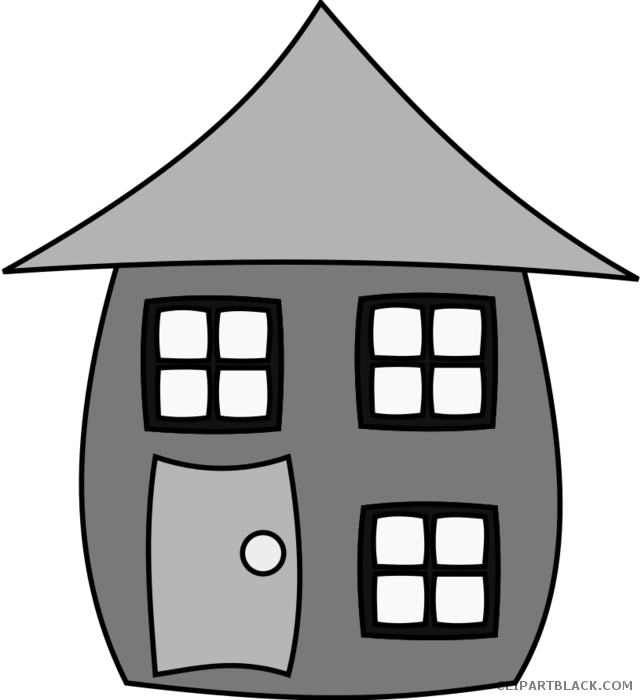 Door Tools Free Black White Clipart Images Clipartblack - Simple Cartoon House (641x700)