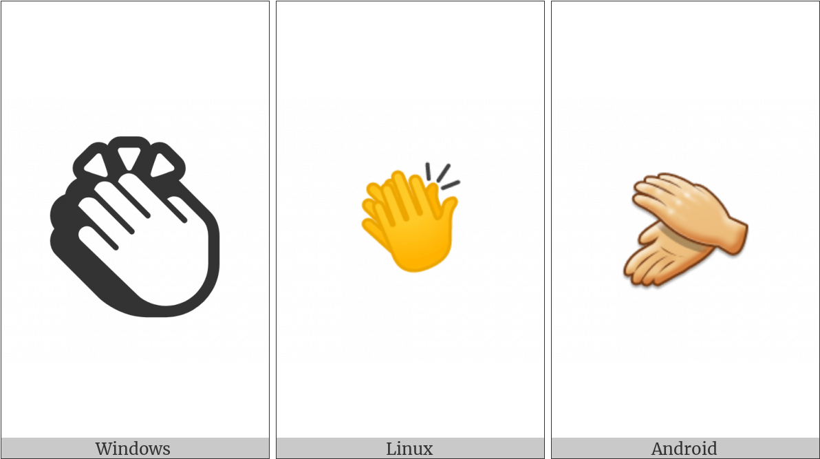 Clapping Hands Sign On Various Operating Systems - Emblem (1200x675)