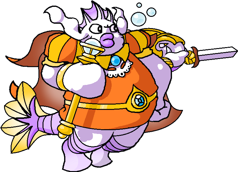 Wise Fish King Sophos - Cartoon (772x552)