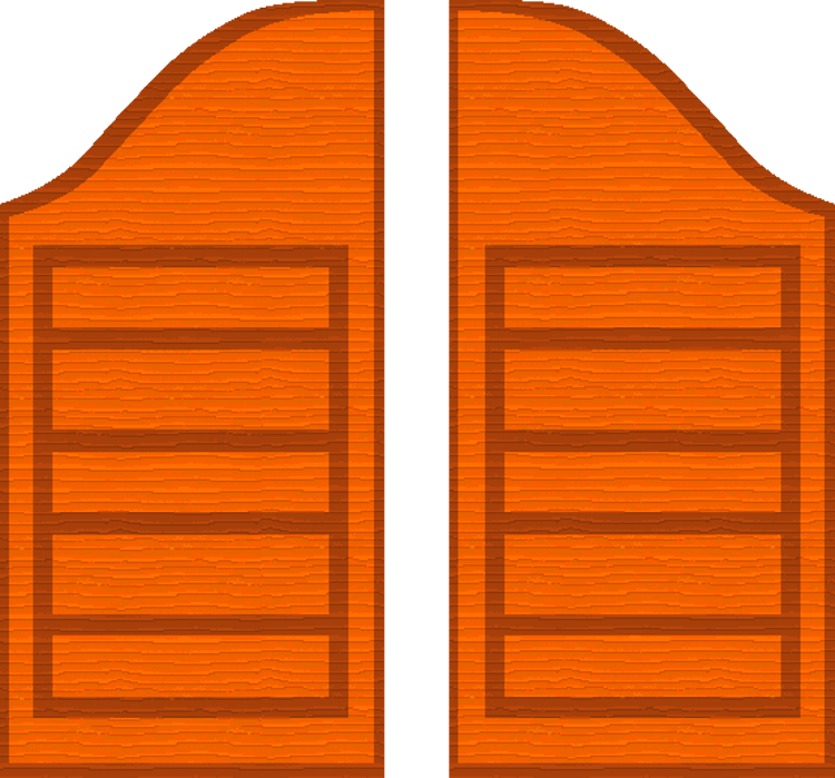 Cartoon Door Clip Art, Animated Door Clip Art - Saloon Doors Png (750x699)