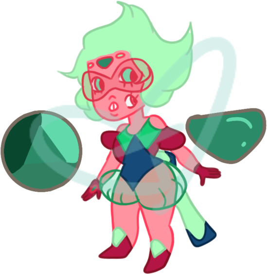 Watermelon Tourmaline By Topazgem48 - Cartoon (600x600)