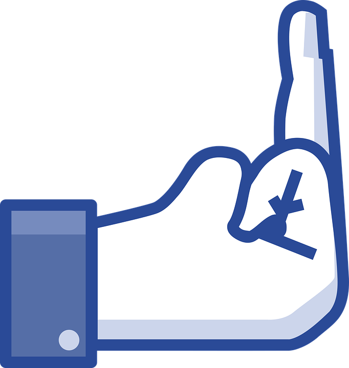 Network Symbols 2, Buy Clip Art - Fuck You Facebook Hand (1212x1280)