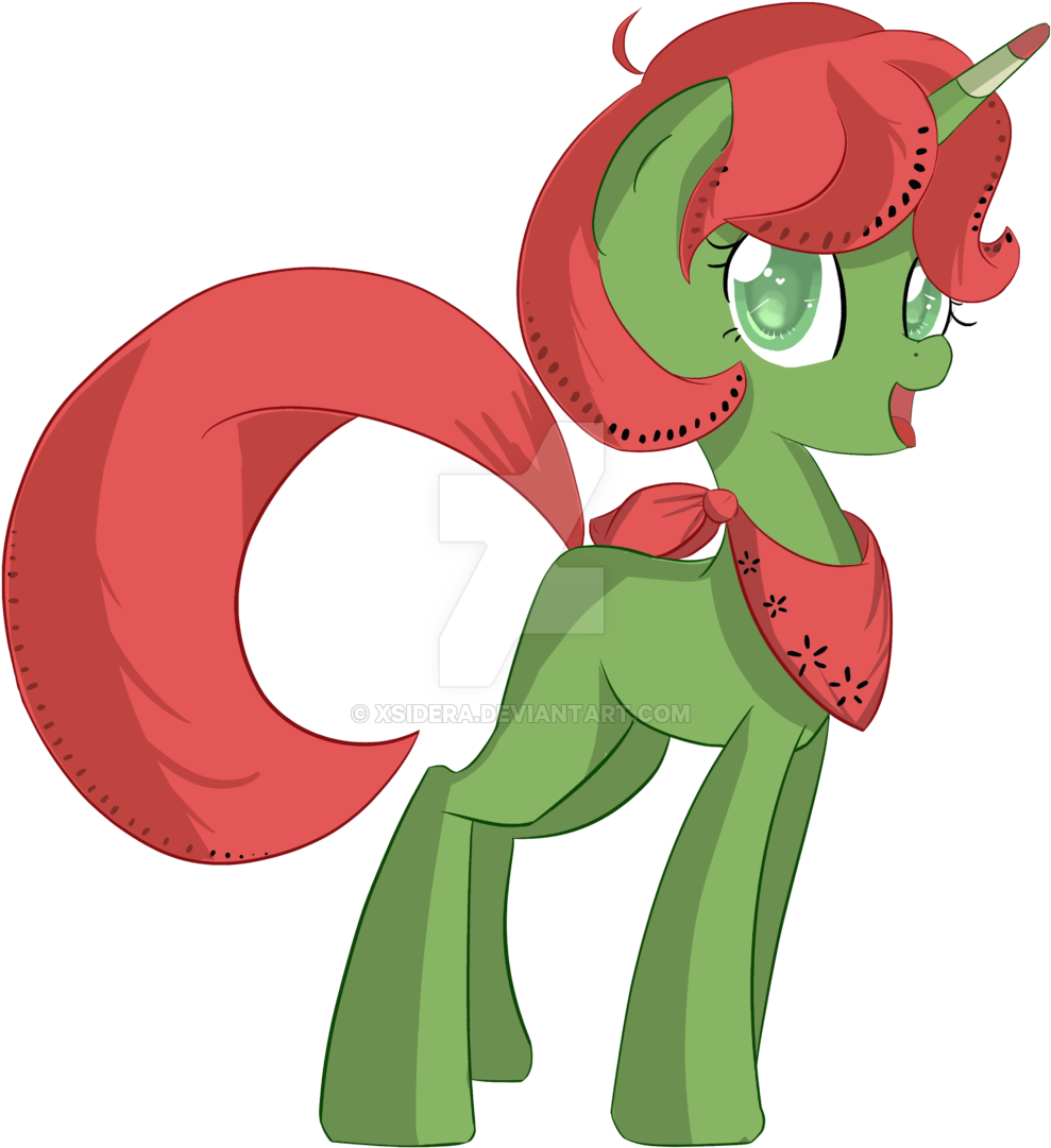 Reopen] Watermelon Pony By Xsidera - Cartoon (1024x1144)