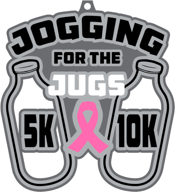 Jogging For The Jugs 5k & 10k For Breast Cancer Awareness - Jogging For The Jugs 5k & 10k For Breast Cancer Awareness (628x629)