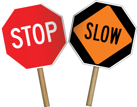 Dj Imprints Crossing Guard - Hand Held Stop Sign (450x450)