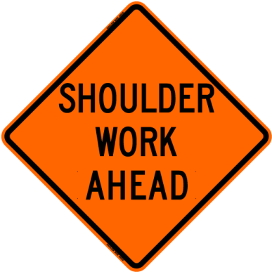 Sale Shoulder Work Ahead Sign Roll-up - Construction Work Ahead Sign (400x400)