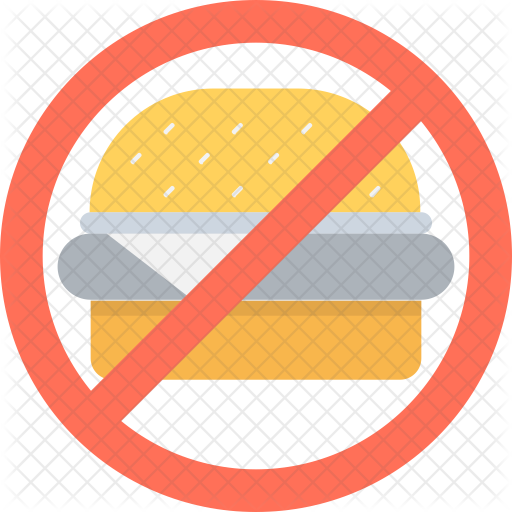 Unhealthy Food Icon - Hamburger Button (512x512)