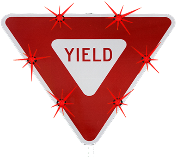 Image Logo For Lighted Roadway Signs - Yield Sign (638x569)