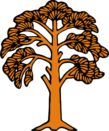 Silhouette Of A Tree - Tree Clip Art (349x417)