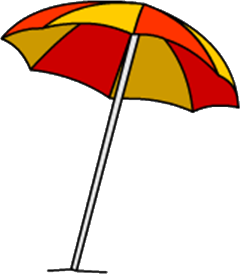 Pink Penguin Clip Art For Kids - Beach Umbrella Cartoon (939x1072)