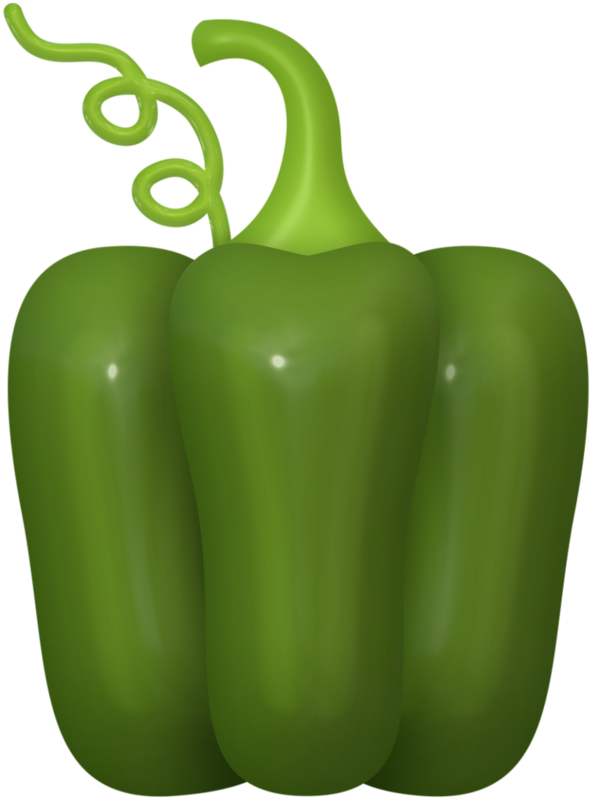 Kaagard Veggiegarden Pepper - Green Bell Pepper Clipart (591x800)