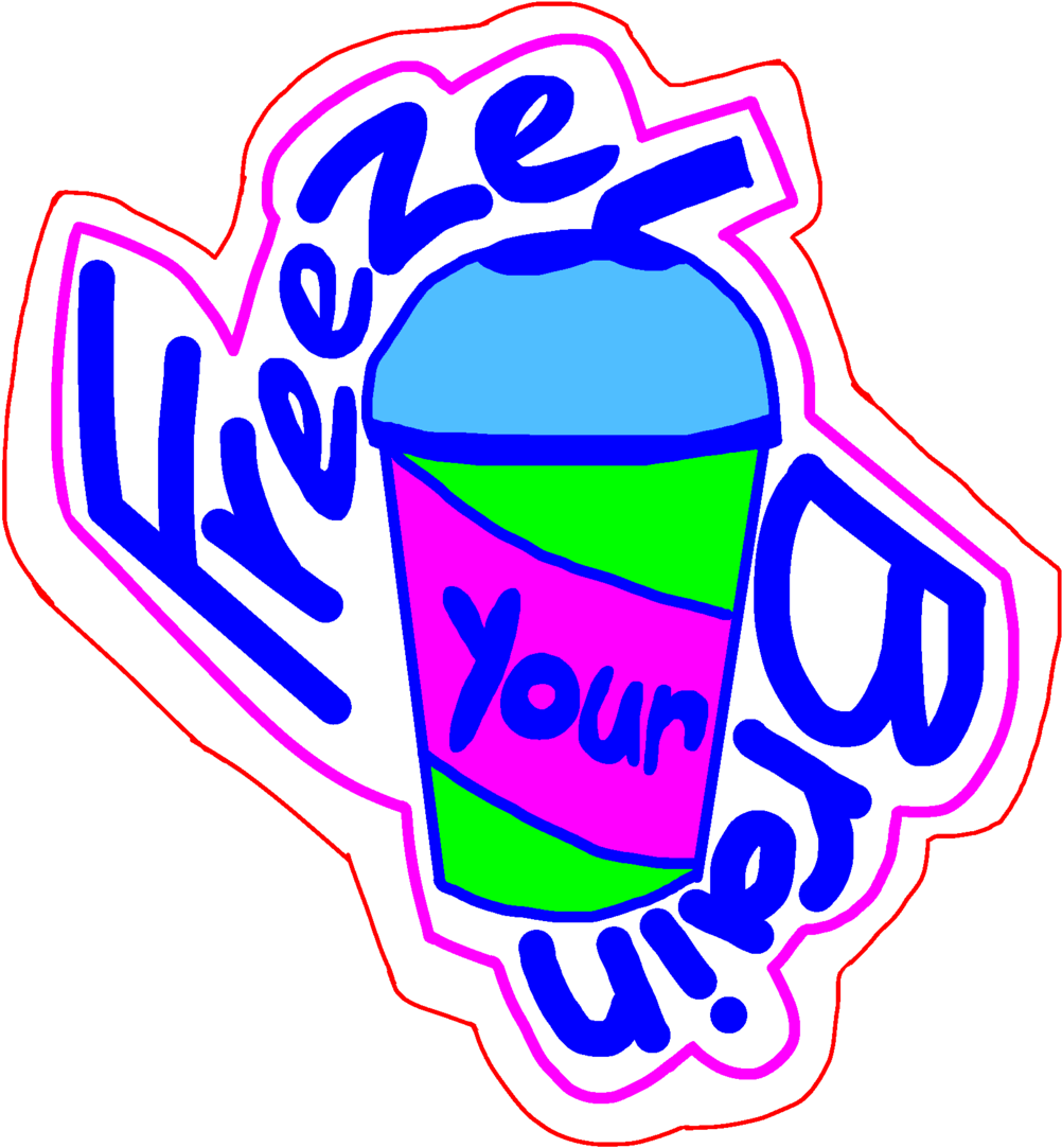 Freeze Your Brain Sticker By Tcs-catalogue - Freeze Your Brain Sticker By Tcs-catalogue (1024x1111)