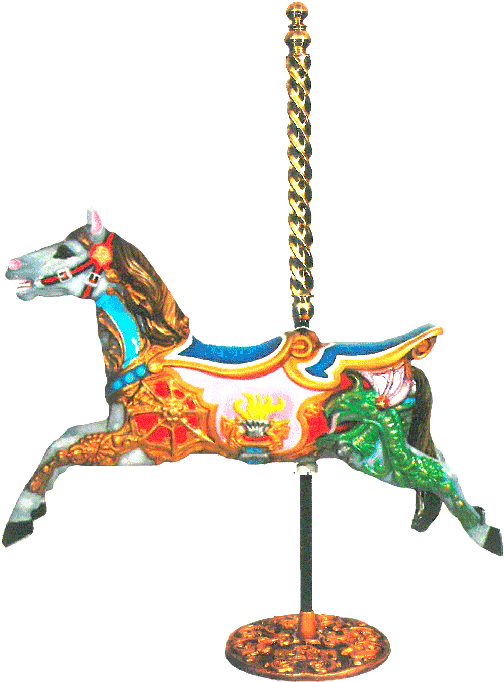 Carousel Horse With Stand - Horse (650x726)