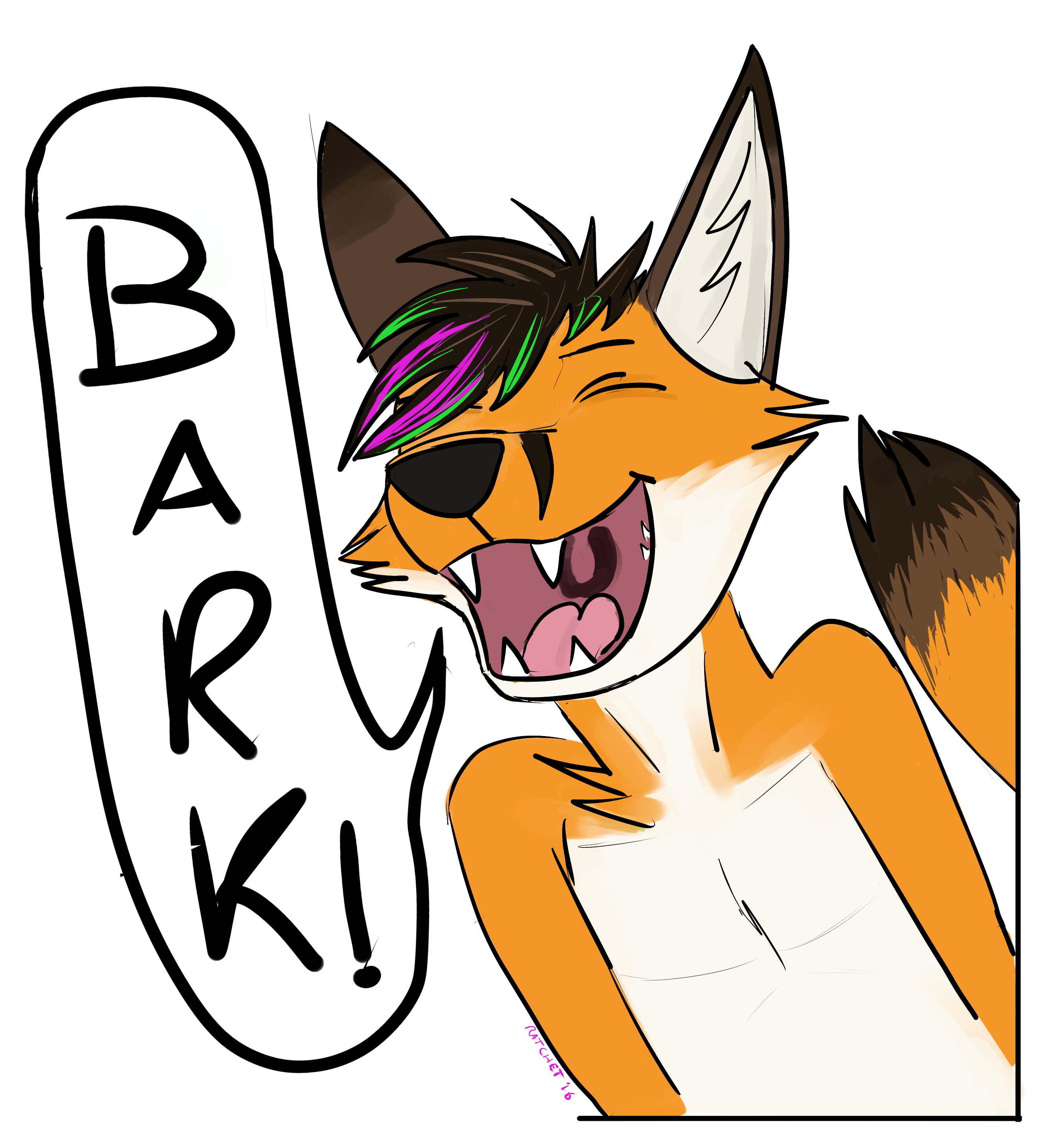 Bark Telegram Sticker - Cartoon (3000x3100)