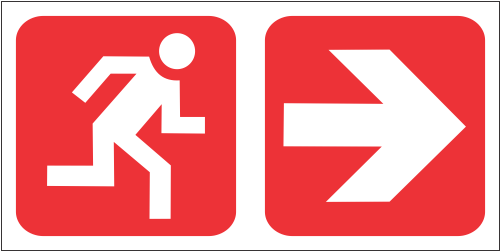 Fire Exit Right Safety Sign - Emergency Exit (499x499)