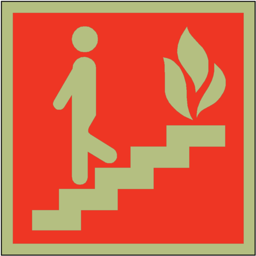 Photoluminescent Fire Exit Steps Safety Sign - Adobe Xd Cc 2018 (600x600)