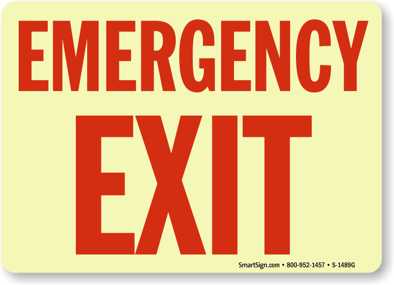 Emergency Exit Logo For Kids - Emergency Exit Only Alarm Will Sound (red (800x579)