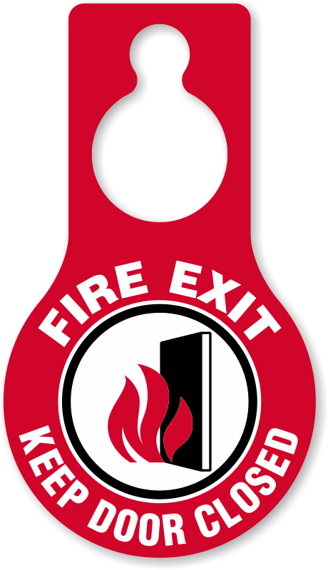 Fire Exit Keep Door Closed Hang Tag - Sureno 13 (460x800)