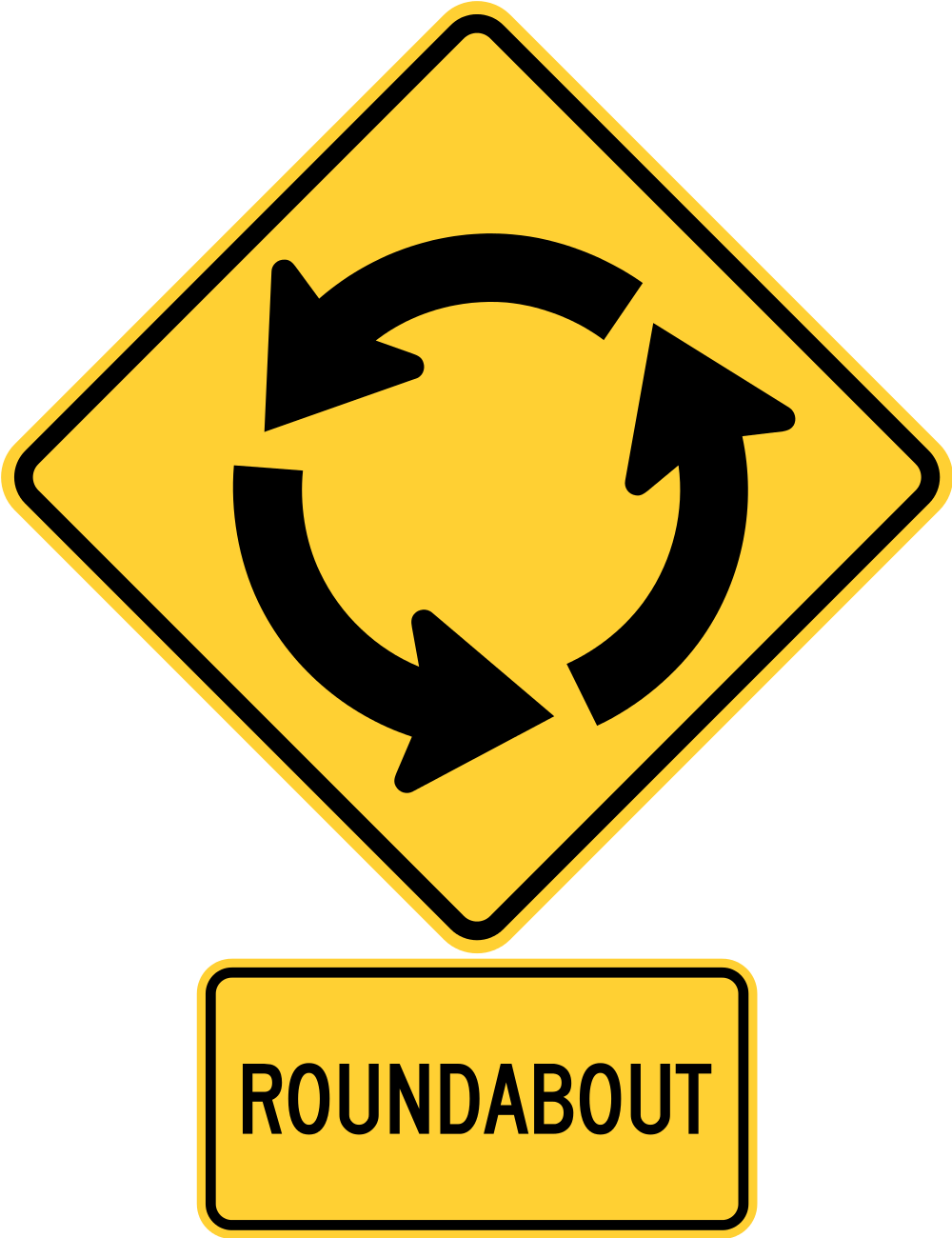 Open - Warning Signs For Traffic (1000x1300)