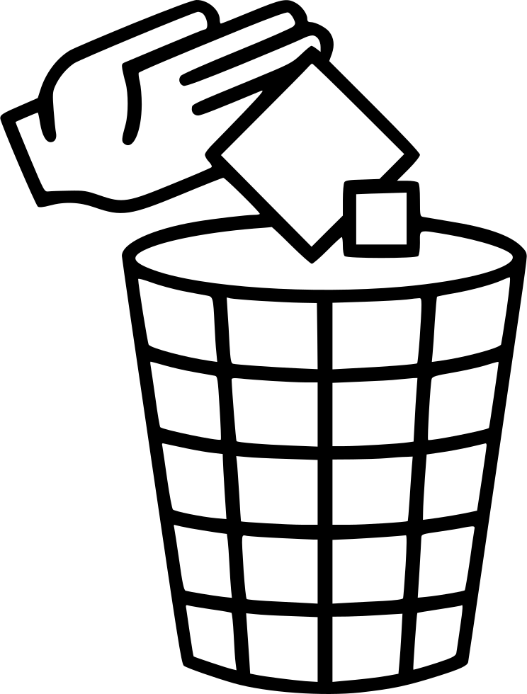 Trash Comments - School Dustbin Clipart Black And White (744x980)
