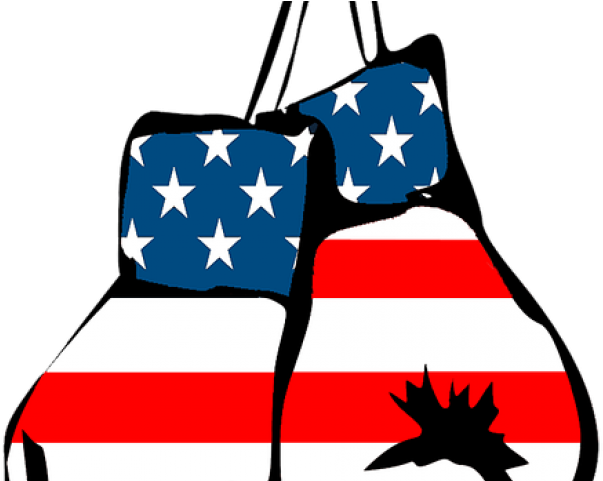 Boxing Gloves Clipart American Flag - Border Between France And Spain (640x480)