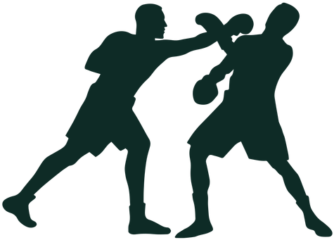 Boxing Gloves Clip Art At Clker - Silueta De Boxeador Png (512x512)