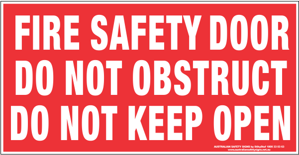 Fire Safety Door Do Not Obstruct Do Not Keep Open Australian - 123 Sesame Street (600x599)