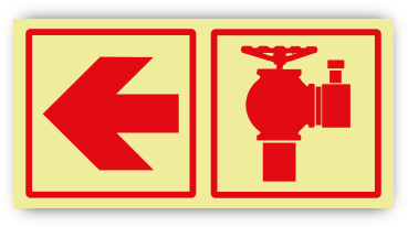 Fire Hydrant Location Left Safety Sign F18 - Fire Hydrant Signs (400x400)