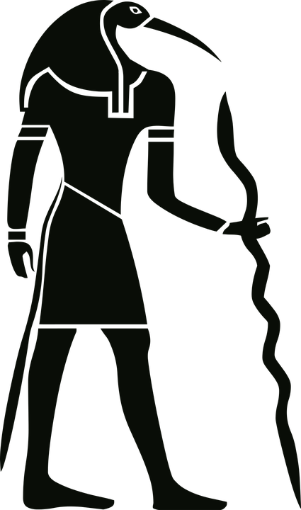 Black And White Image Of An Egyptian God - Egyptian Png (425x720)