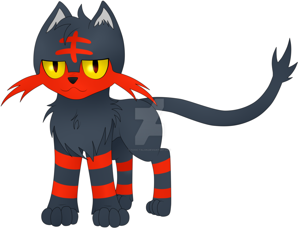 Litten By Toxic-talon - Cartoon (975x819)