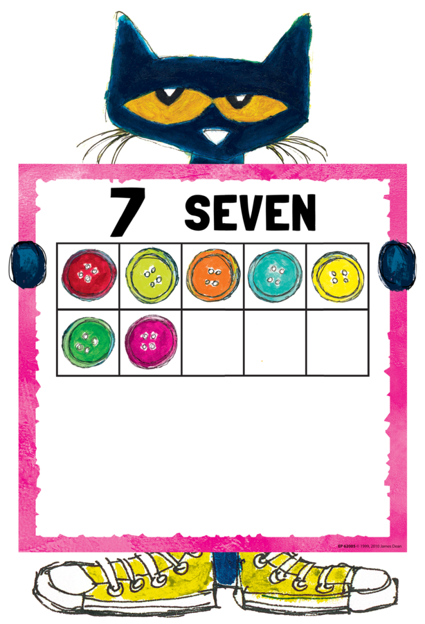 Pete The Cat Numbers 0-20 Bulletin Board Alternate - Cat (900x900)