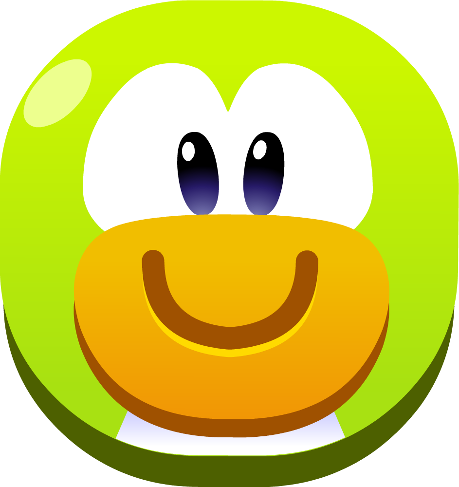 Green Smiling Emoji - Emojis Isla De Club Penguin (943x1000)