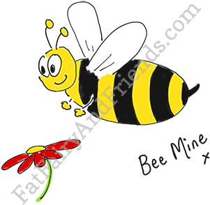 Flowers Card Bee Mine - Wish (350x350)