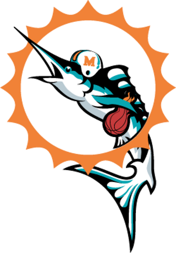 The Heat Are The Hottest Of The Four, While The Dolphins, - Miami Sports Team Logos (347x500)