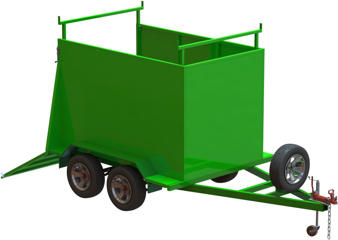 Tandem Lawn Mower Trailer - Wagon (1920x1080)