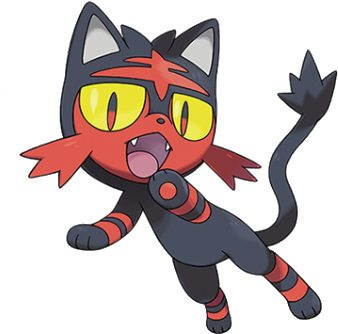 Resultado De Imagen Para Imagenes De Pokemon Tipo Volador - Pokemon Ultra Sun Litten (372x366)