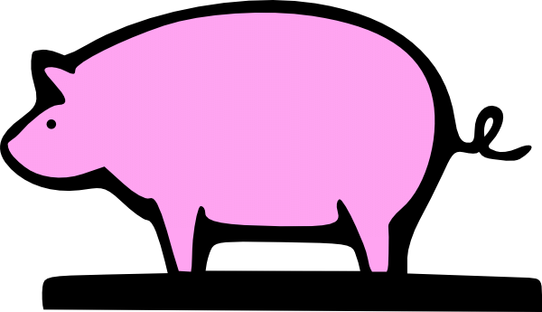 Farming Pig Animal Clip Art Free Vector / 4vector - Pig Clip Art Free (600x345)