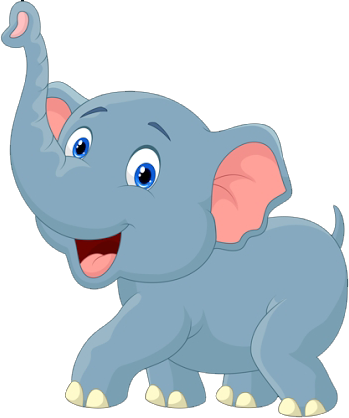 The Kind Elephant And The Wicked Tiger - Elephant Vector Png (349x418)