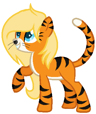Tiger Pony Adopt - Cartoon (344x389)
