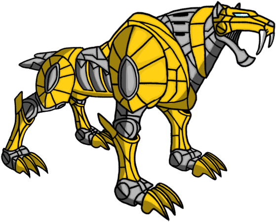 Saber-toothed Tiger Zord By Crossovercomic - Cartoon (846x600)