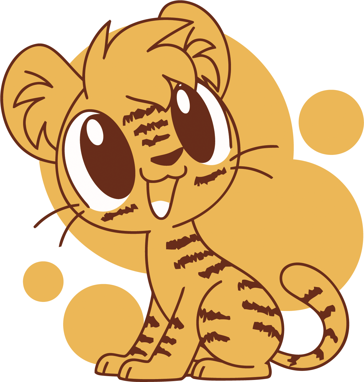 Lion Tiger Cartoon Clip Art - Tiger (1500x1500)