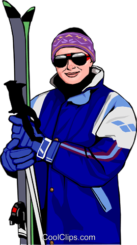 Skier Royalty Free Vector Clip Art Illustration - Biathlon (269x480)