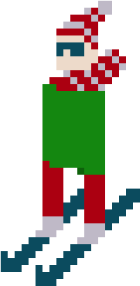 Skier - Pixel Art (280x510)