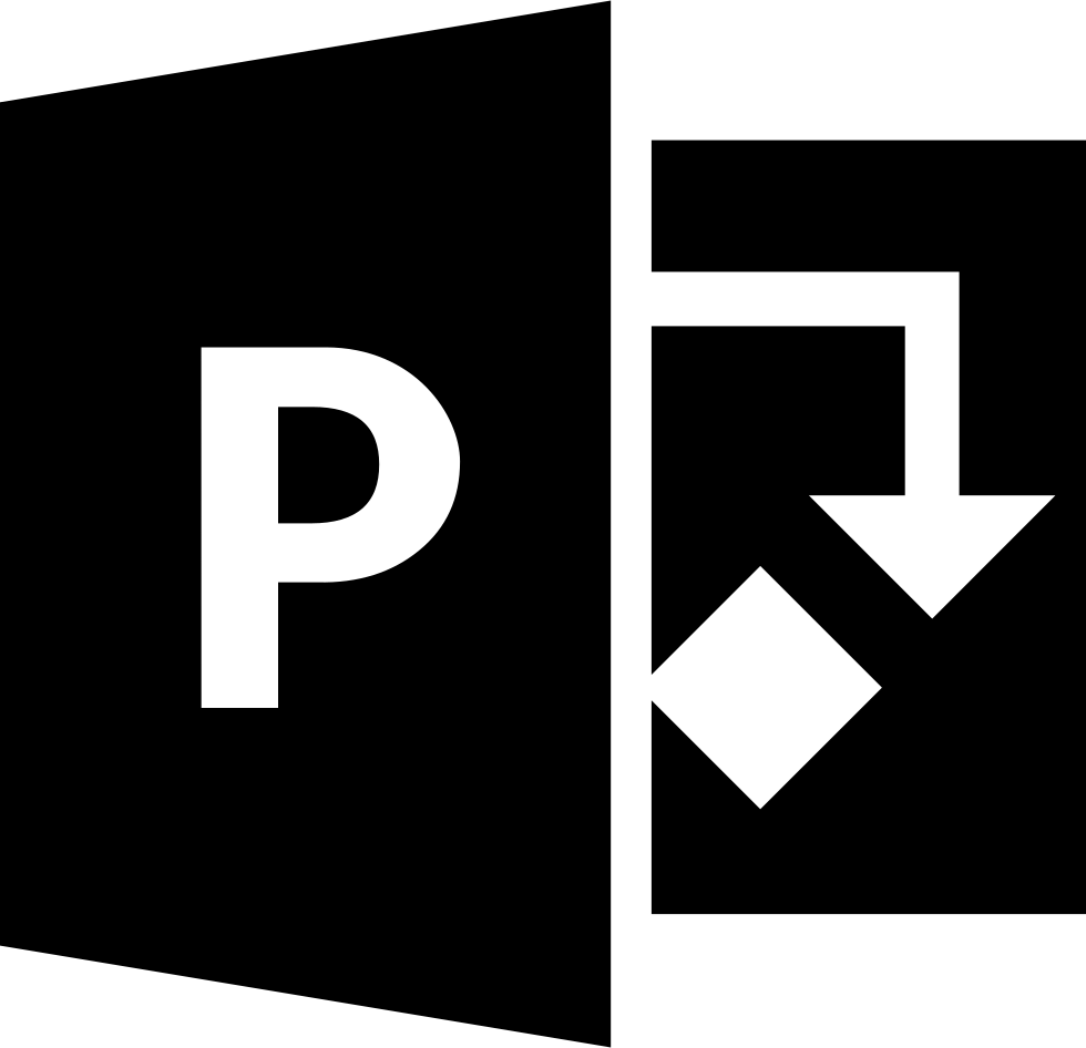 Project Management Comments - Powerpoint Icon Black And White (980x946)