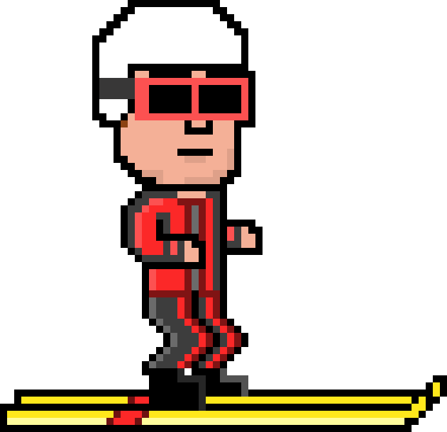 Skier A No Poles - Speed Skating (630x610)