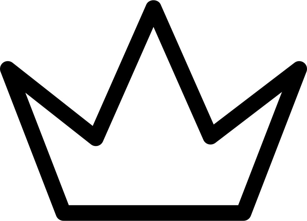 Simple Crown Outline Svg Png Icon Free Download - Clip Art (980x704)