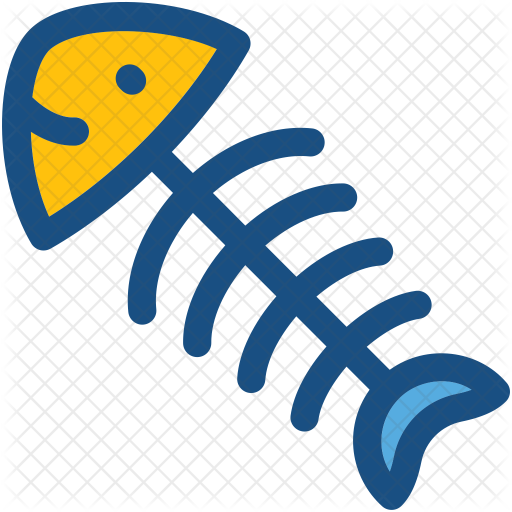 Fish Skeleton Icon - Pictogram (512x512)