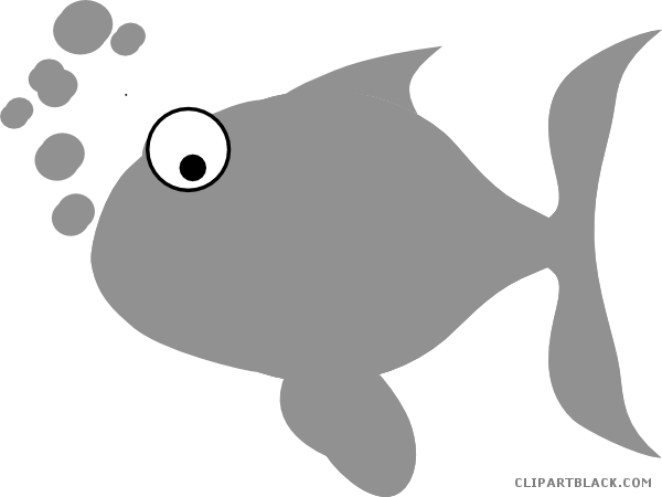 Amazing Fish Animal Free Black White Clipart Images - Fish Clip Art (600x450)
