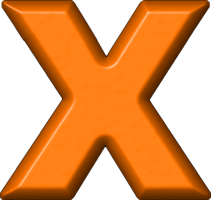 Orange Refrigerator Magnet X - Letter X Orange Png (422x400)