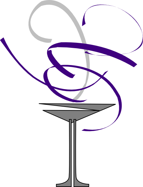 Purple And Silver Haze Clip Art At Clker - Cocktail Glass (456x598)